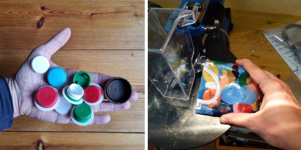 Plastik Recycling zuhaue: mit einfachen Mitteln lassen sich aus Kunststoffverpackungen neue Dinge herstellen