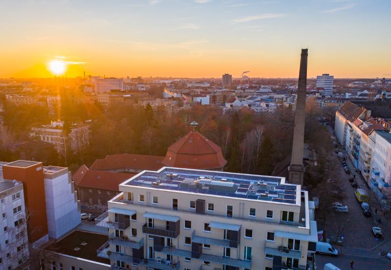 Mieterstrom-Solaranlage auf Mehrfamilienhaus in Berlin