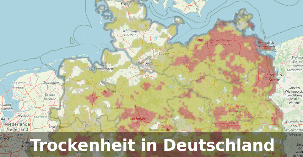 Trockenheit in Deutschland: Karte mit betroffenen Gebieten